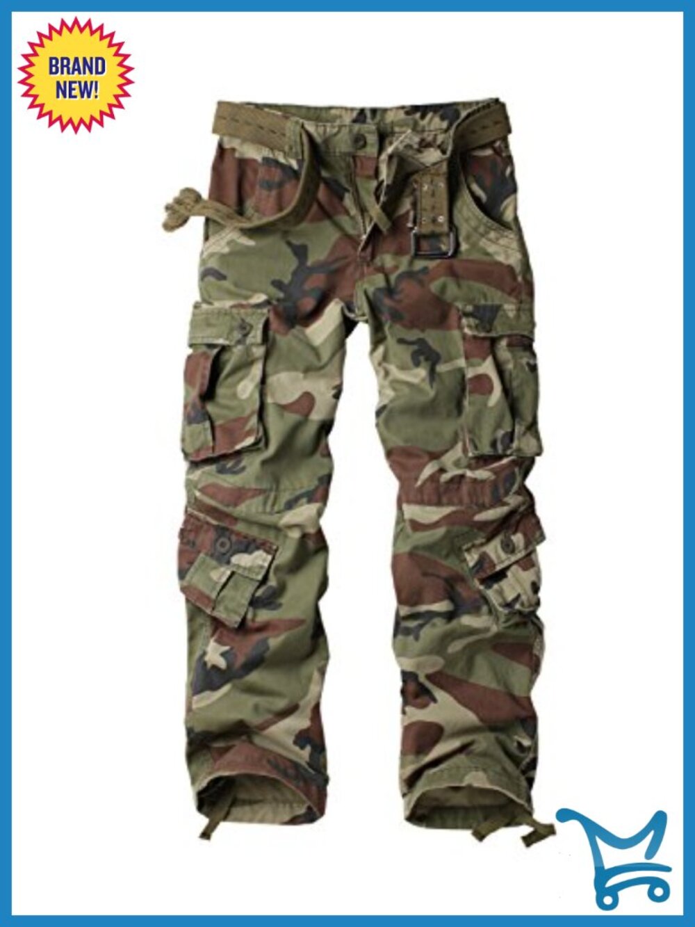 Women's Cotton Cargo Work Pants High Rise Straight Leg Outdoor Hiking